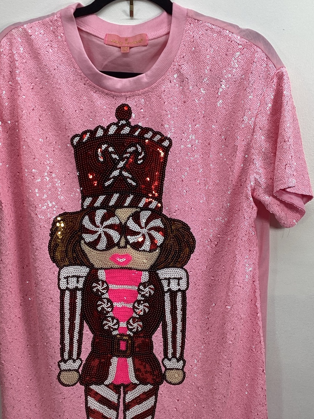 Simply Southern Nutcracker Sequin T-Shirt Dress. Size S/M - Picture 4 of 7